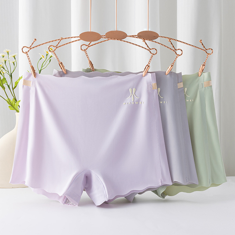 Summer Women Seamless Ice Silk - Boyshort Underwear ulasan dan harga